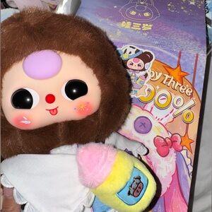 Baby Three Sweet Dreams 400% Milk Brown Bear with happy face boba eyes